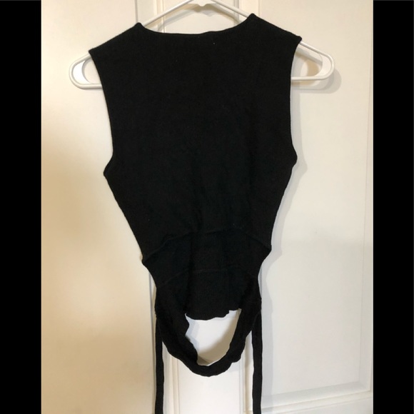 ZARA | NWT Black Knit with back cutout wrap (Size M) - Picture 5 of 5